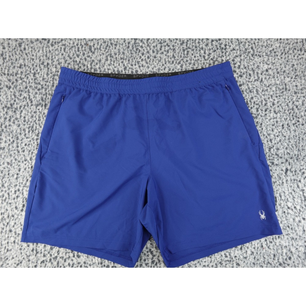 Spyder Active Mens XL Blue ProWeb Athletic Performance Running Shorts SPM540U